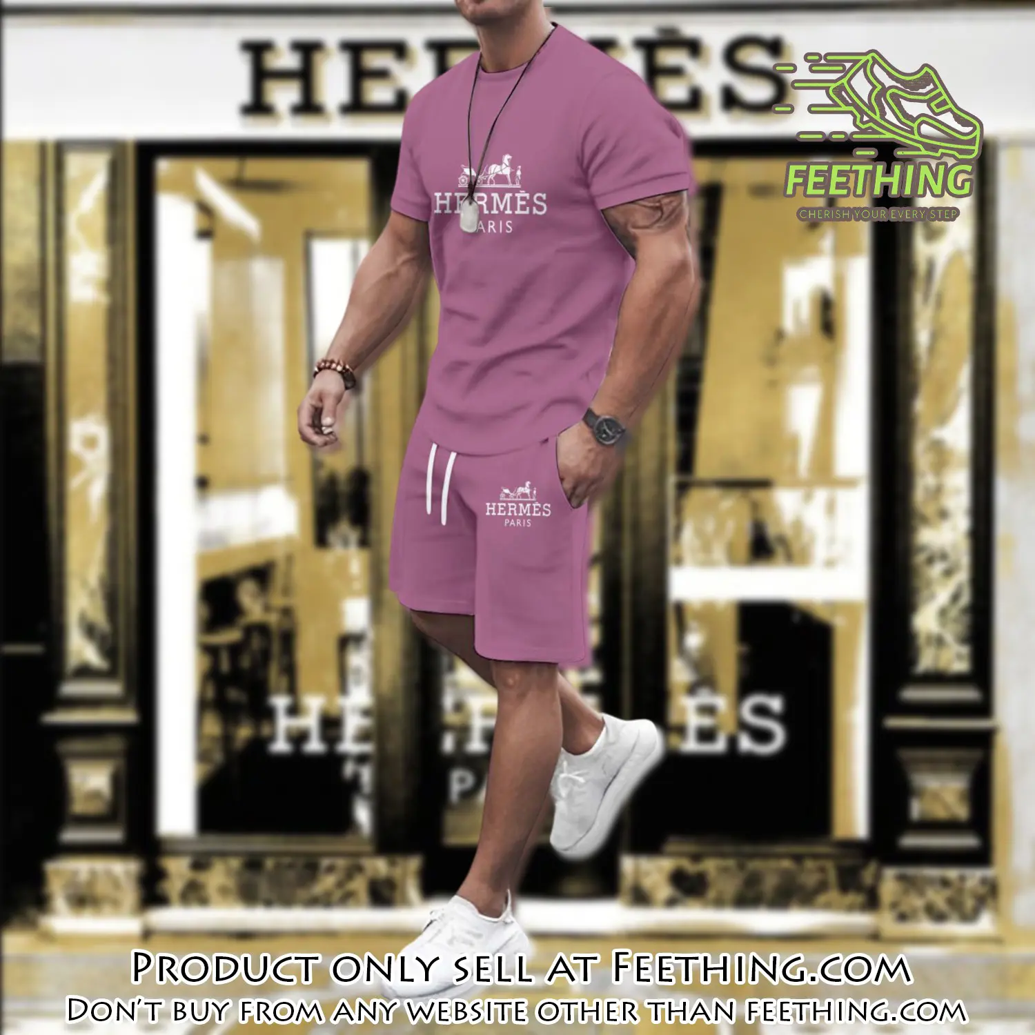 Hermes combo unisex tshirt & short limited luxury outfit cts1104 ft4803396